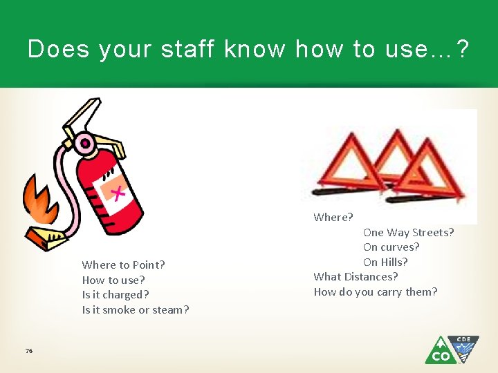 Does your staff know how to use…? Where to Point? How to use? Is