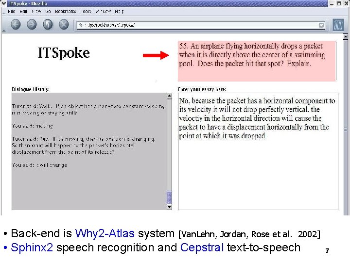  • Back-end is Why 2 -Atlas system [Van. Lehn, Jordan, Rose et al.