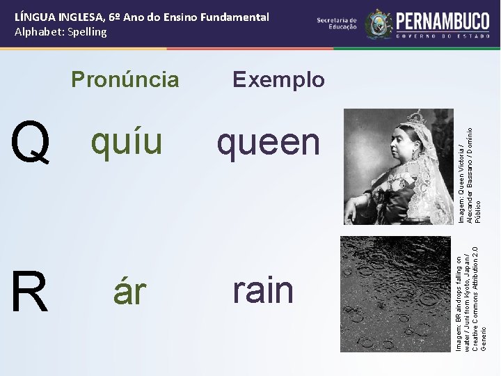 Q quíu queen R ár rain Imagem: Queen Victoria / Alexander Bassano / Domínio
