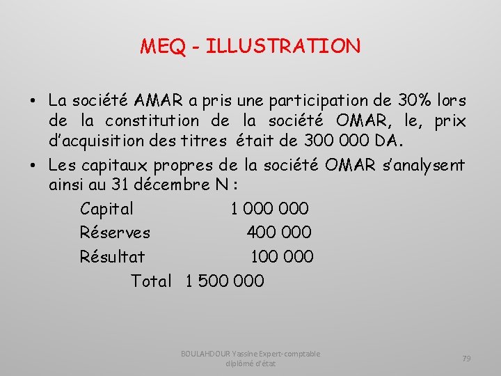 MEQ - ILLUSTRATION • La société AMAR a pris une participation de 30% lors