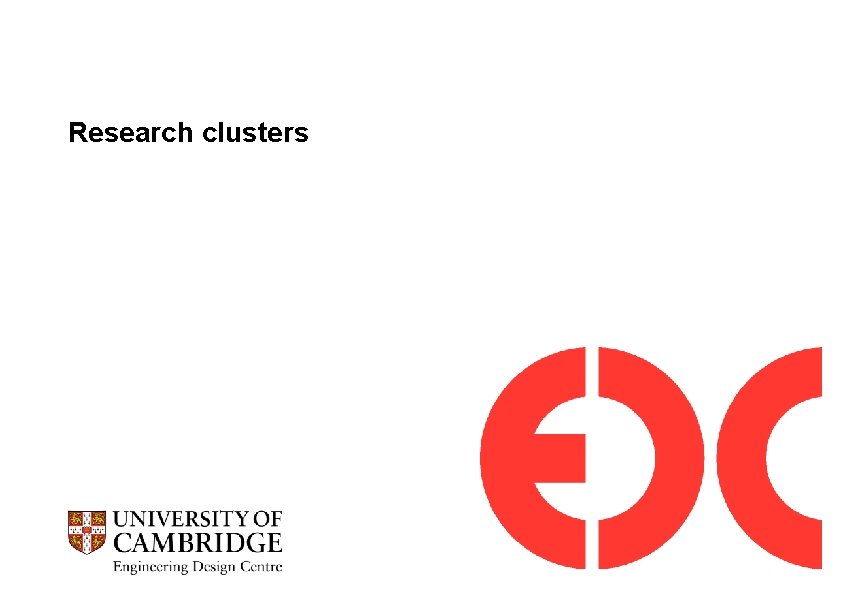 Research clusters 