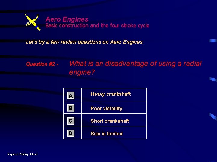 Aero Engines Basic construction and the four stroke cycle Let's try a few review