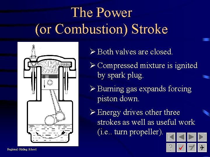 The Power (or Combustion) Stroke Ø Both valves are closed. Ø Compressed mixture is