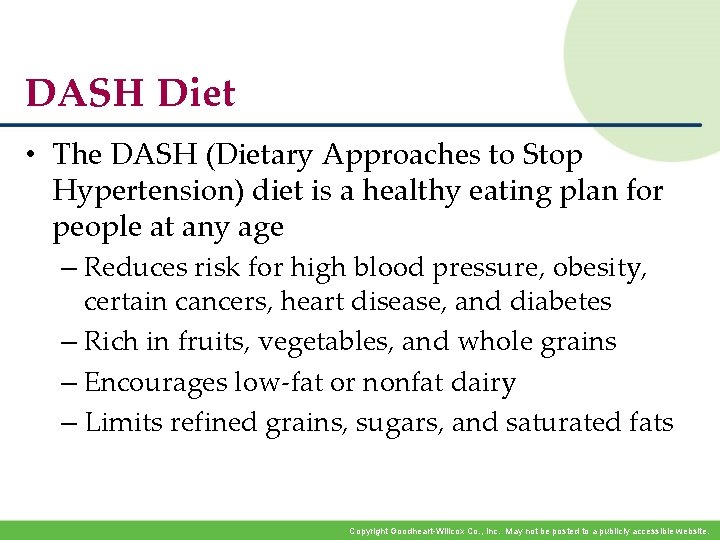 DASH Diet • The DASH (Dietary Approaches to Stop Hypertension) diet is a healthy DASH Diet • The DASH (Dietary Approaches to Stop Hypertension) diet is a healthy