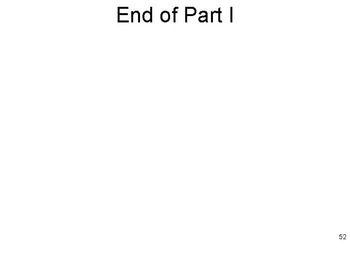 End of Part I 52 