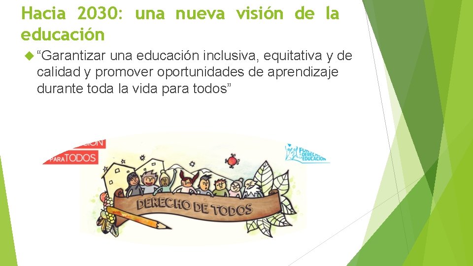 Hacia 2030: una nueva visión de la educación “Garantizar una educación inclusiva, equitativa y