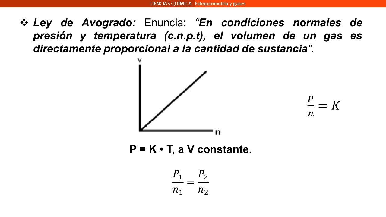 CIENCIAS QUÍMICA Estequiometria y gases 