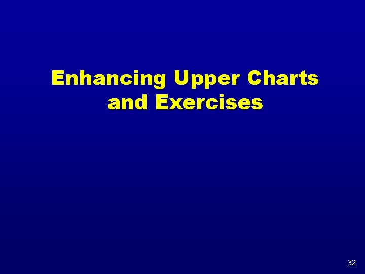Enhancing Upper Charts and Exercises 32 