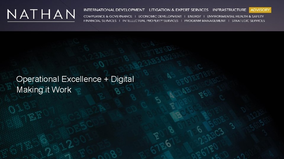 Operational Excellence + Digital Making it Work 