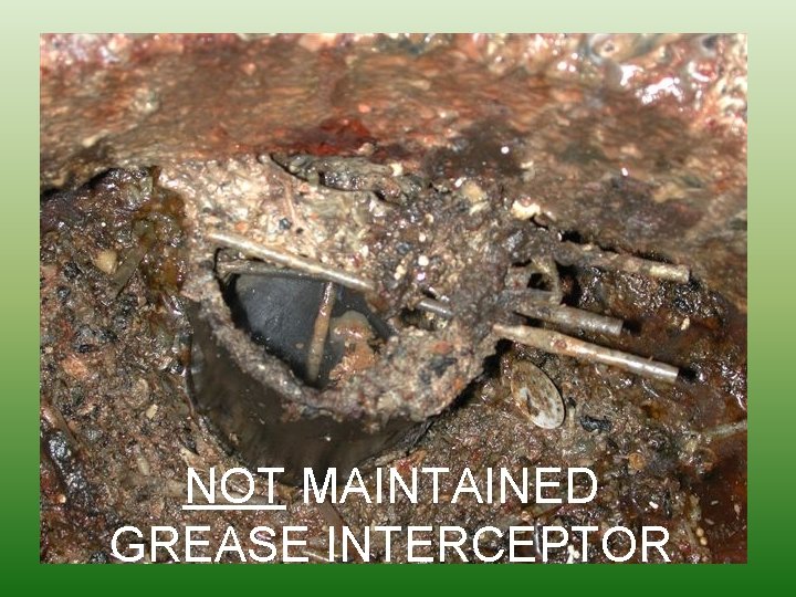 NOT MAINTAINED GREASE INTERCEPTOR 