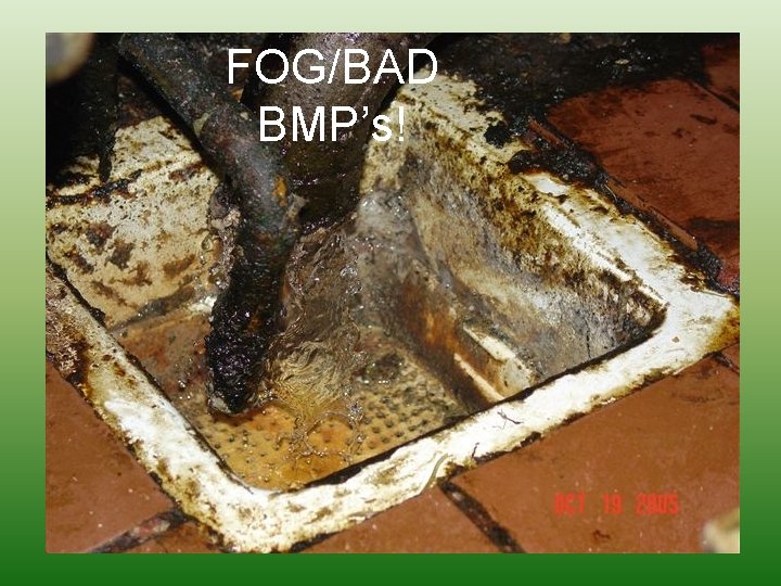 FOG/BAD BMP’s! 