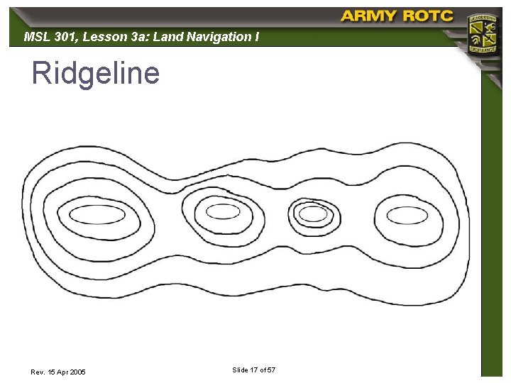 MSL 301, 301 Lesson 3 a: Land Navigation I Ridgeline Rev. 15 Apr 2005