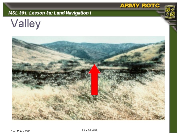 MSL 301, 301 Lesson 3 a: Land Navigation I Valley Rev. 15 Apr 2005