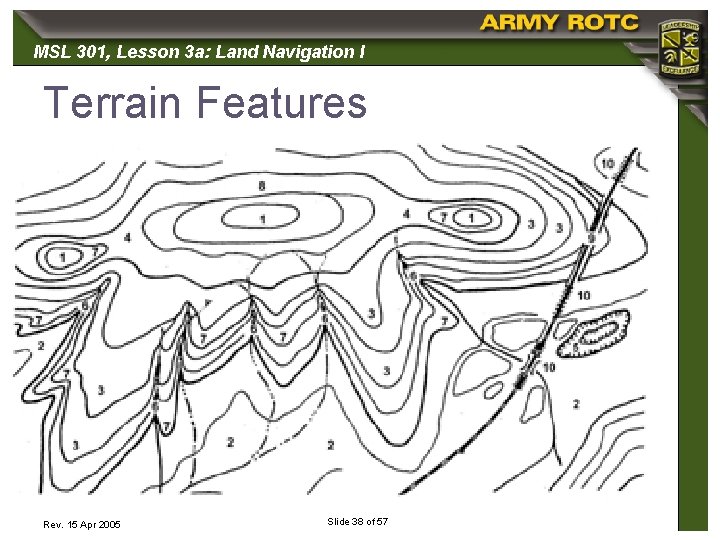 MSL 301, 301 Lesson 3 a: Land Navigation I Terrain Features Rev. 15 Apr