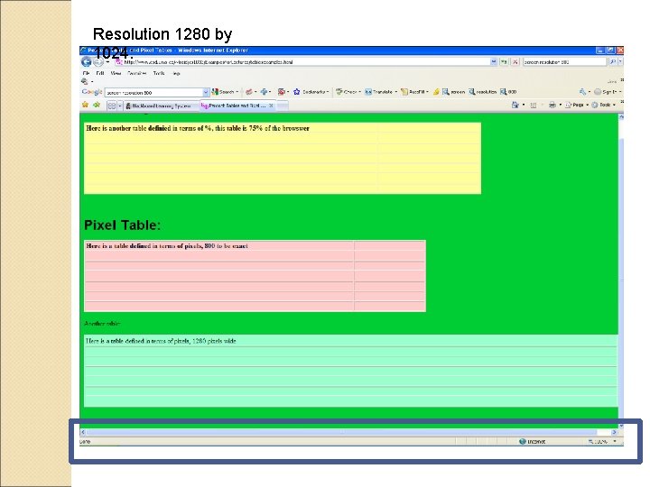 Resolution 1280 by 1024: Resolution 1280 by 1024: