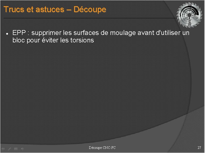 Trucs et astuces – Découpe EPP : supprimer les surfaces de moulage avant d'utiliser