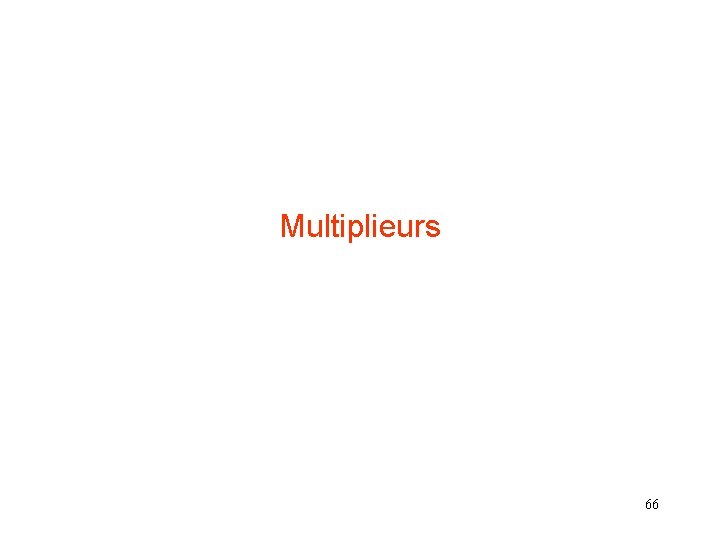 Multiplieurs 66 