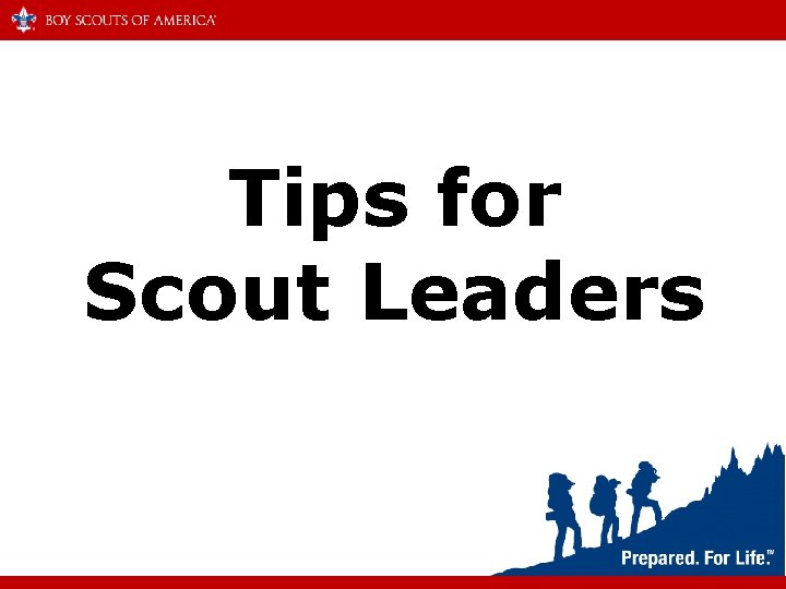 Tips for Scout Leaders 