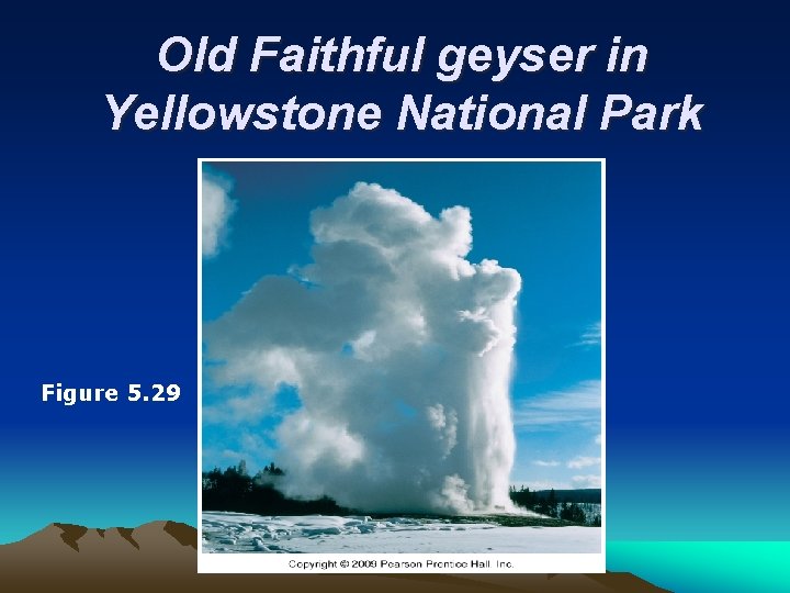 Old Faithful geyser in Yellowstone National Park Figure 5. 29 
