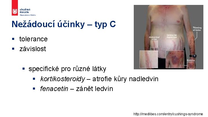 Nežádoucí účinky – typ C § tolerance § závislost § specifické pro různé látky