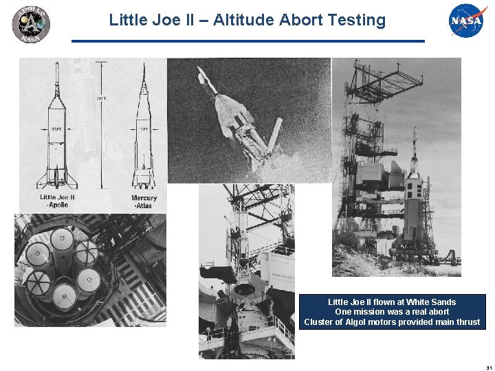 Little Joe II – Altitude Abort Testing Little Joe II flown at White Sands