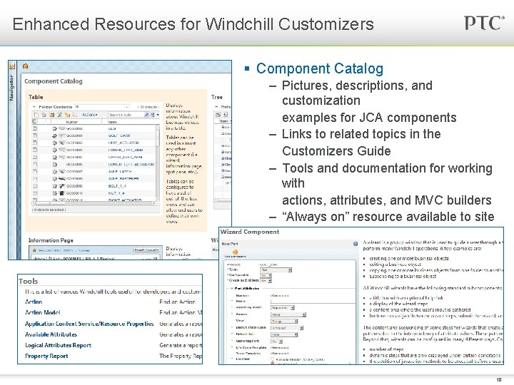 Enhanced Resources for Windchill Customizers § Component Catalog – Pictures, descriptions, and customization examples