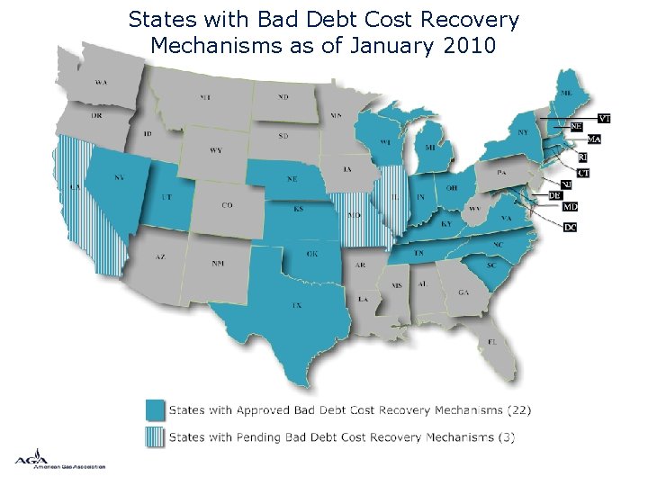 States with Bad Debt Cost Recovery Mechanisms as of January 2010 