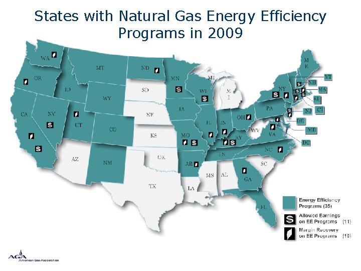 States with Natural Gas Energy Efficiency Programs in 2009 