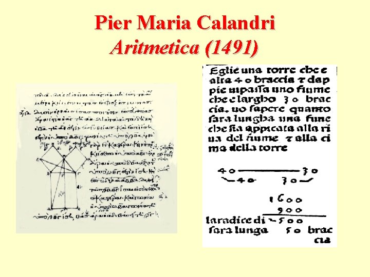 Pier Maria Calandri Aritmetica (1491) 