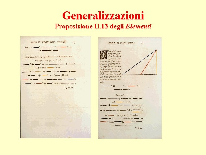 Generalizzazioni Proposizione II. 13 degli Elementi 