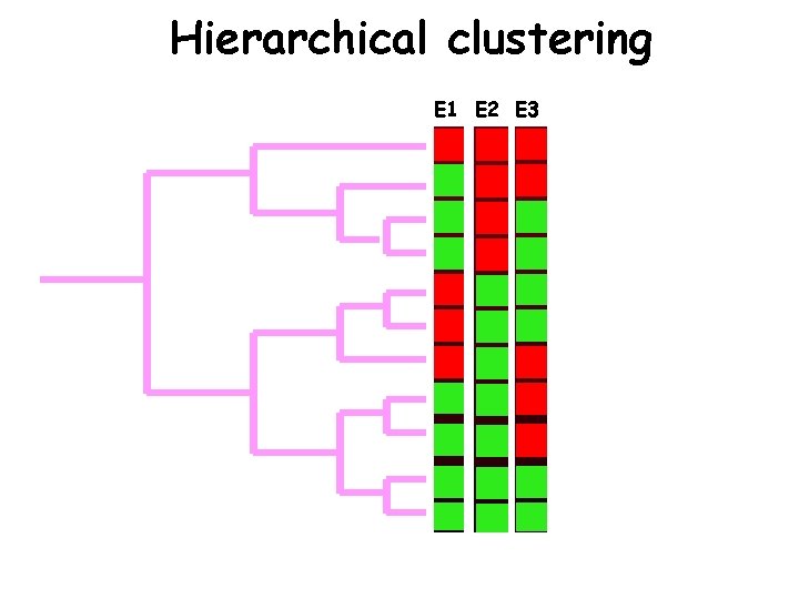 Hierarchical clustering E 1 E 2 E 3 