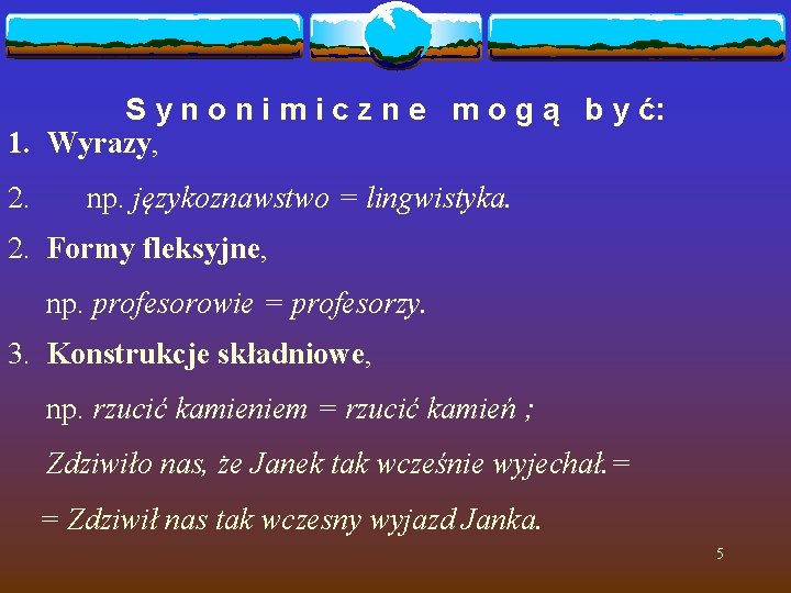 S y n o n i m i c z n e m o