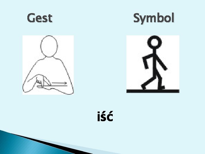 Gest Symbol iść 