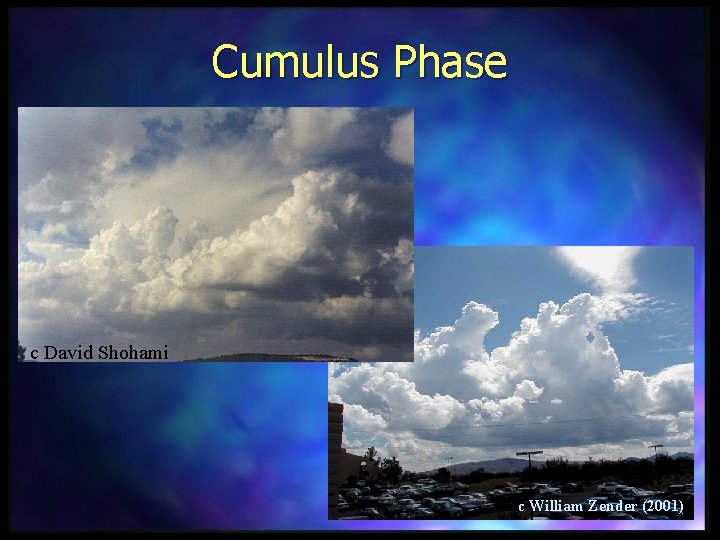 Cumulus Phase c David Shohami c William Zender (2001) 