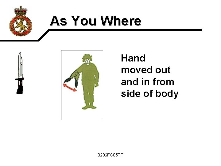 As You Where Hand moved out and in from side of body 0206 FC