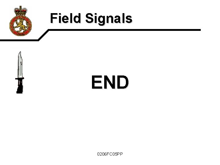 Field Signals END 0206 FC 05 PP 