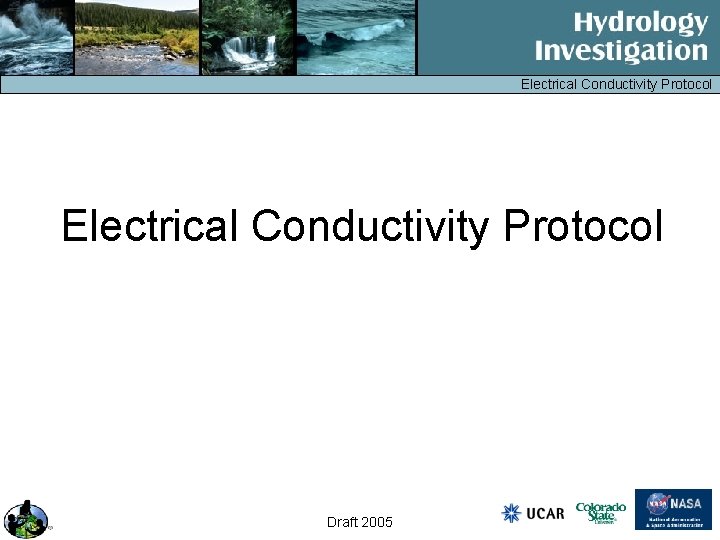 Electrical Conductivity Protocol Draft 2005 