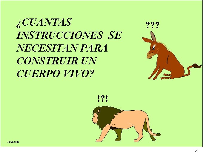 ¿CUANTAS INSTRUCCIONES SE NECESITAN PARA CONSTRUIR UN CUERPO VIVO? ? ? ? !? ! ¿CUANTAS INSTRUCCIONES SE NECESITAN PARA CONSTRUIR UN CUERPO VIVO? ? ? ? !? !
