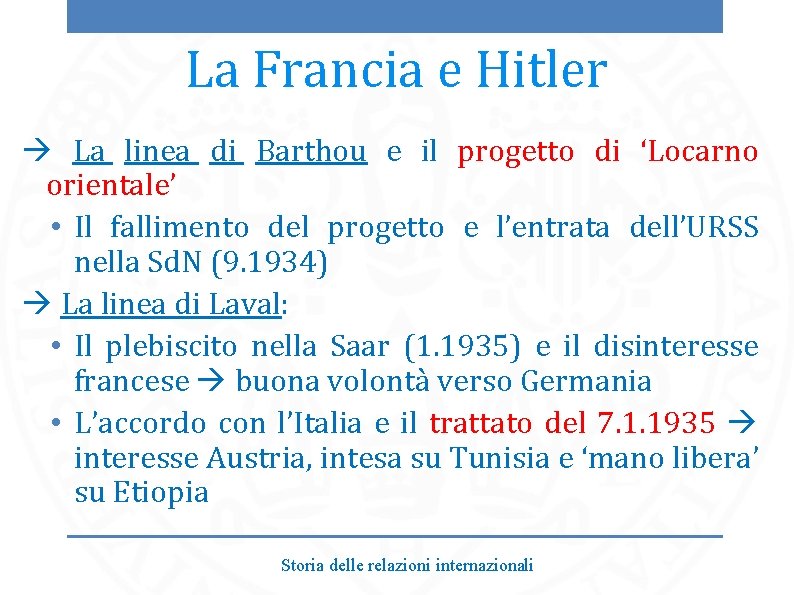 La Francia e Hitler La linea di Barthou e il progetto di ‘Locarno orientale’