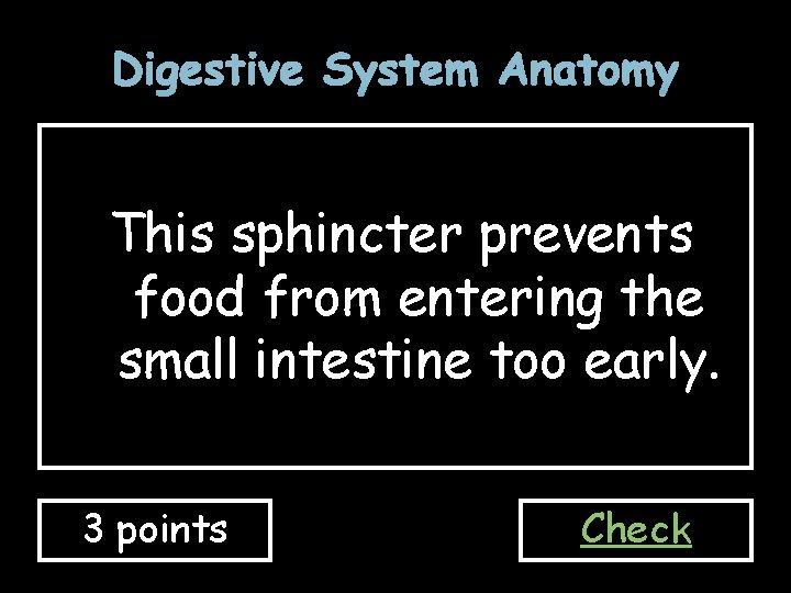 Digestive System Anatomy This sphincter prevents food from entering the small intestine too early.