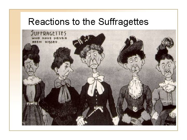 Reactions to the Suffragettes 