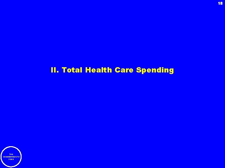 18 II. Total Health Care Spending THE COMMONWEALTH FUND 