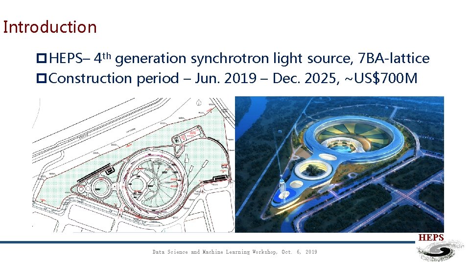 Introduction p. HEPS– 4 th generation synchrotron light source, 7 BA-lattice p. Construction period