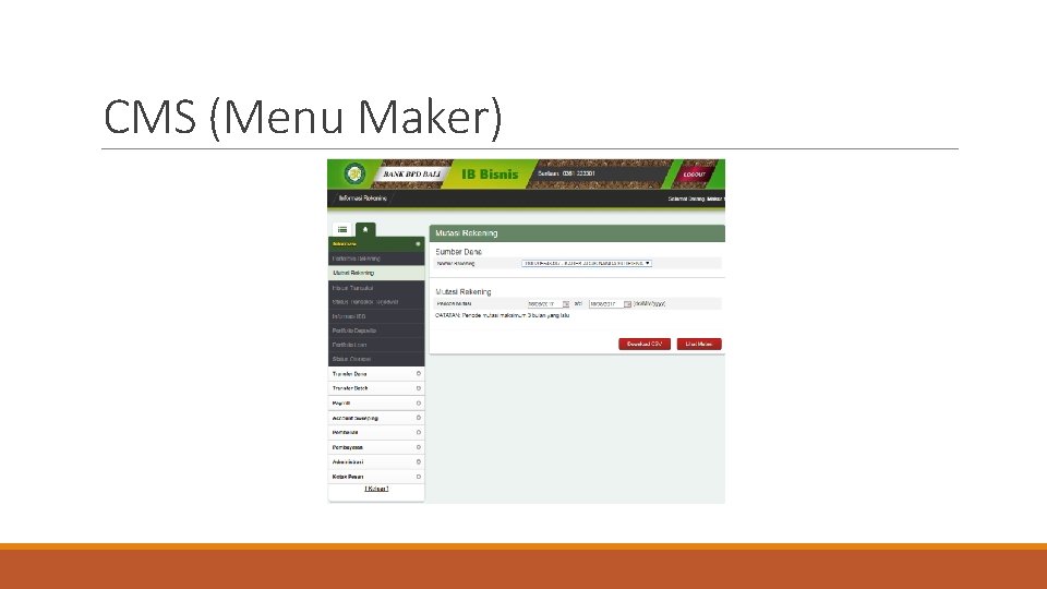 CMS (Menu Maker) 