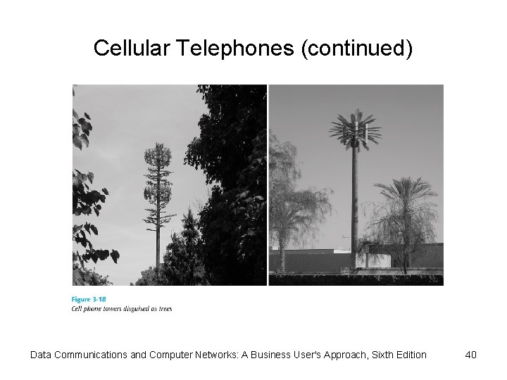 Cellular Telephones (continued) Data Communications and Computer Networks: A Business User's Approach, Sixth Edition