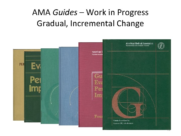 AMA Guides – Work in Progress Gradual, Incremental Change 19 