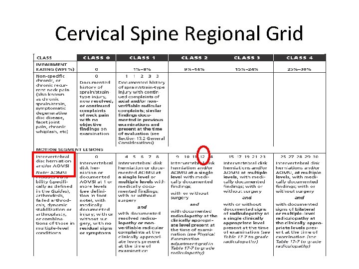 Cervical Spine Regional Grid 