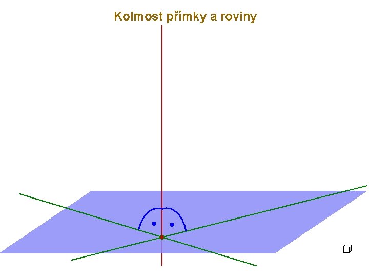 Kolmost přímky a roviny 