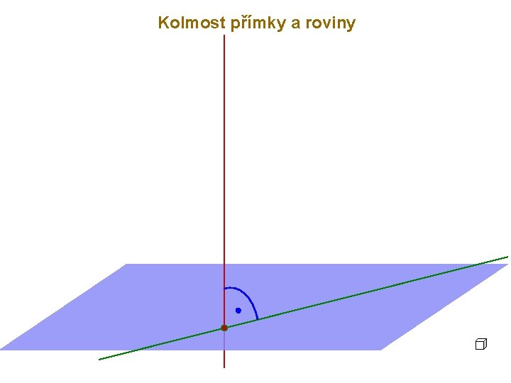 Kolmost přímky a roviny 