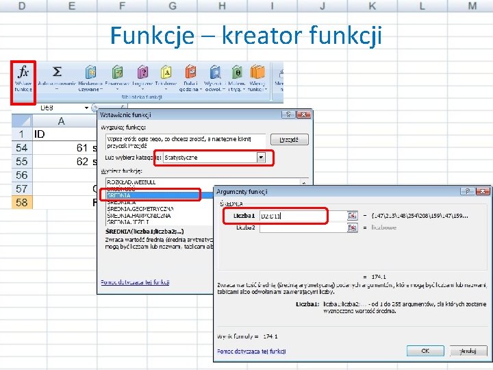 Funkcje – kreator funkcji 7 